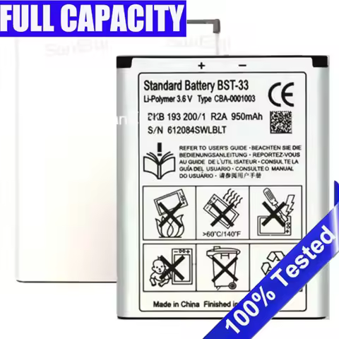 BST-33 BST 33 Phone Battery For Sony Ericsson K530 K550 K630 K660i K790 K790i K800 K800i K810 K810i