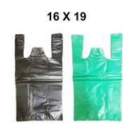 [16 X 19] Singlet Plastic Bag | Beg Plastik | Black / Green