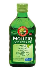 Moller's Fish Oil Norwegian Natural Flavour - Dietary Supplement 8.45 fl oz (Apple)