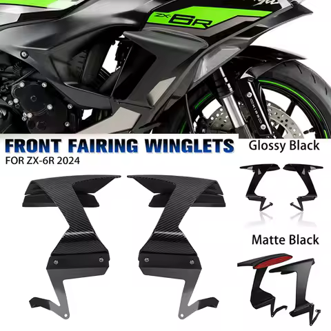 2024 Motorcycle Front Wing Spoiler For KAWASAKI ZX-6R ZX 6R ZX6R Frontal Naked Downforce Front Wheel