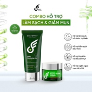 Combo Sữa Rửa Mặt 120g Và Kem Mụn 10g Daily Effect - Tạm Biệt Mụn và Bảo Vệ Da