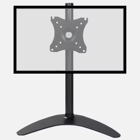 LCD-T600 10"-27" big base 400mm high VESA 50X50 75X75 100X100 touch screen lcd monitor arm shelf des