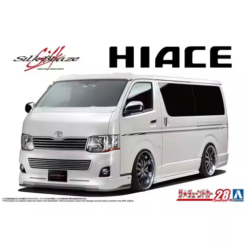 Prefabricated assembly model Aoshima-06878 1/24 Silk Blaze TRH200V Hiace 2010 car model kit