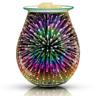 3D Fireworks Aromatherapy Lamp 3D Fine-Tuning Aromatherapy Lamp Glass Candle Lamp Glass 3D Cross-Bor