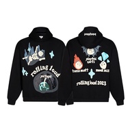 Broken Planet Letter Foam Print Loose Casual Fleece-Fleece Hooded Sweatshirt Men Women Trendy
