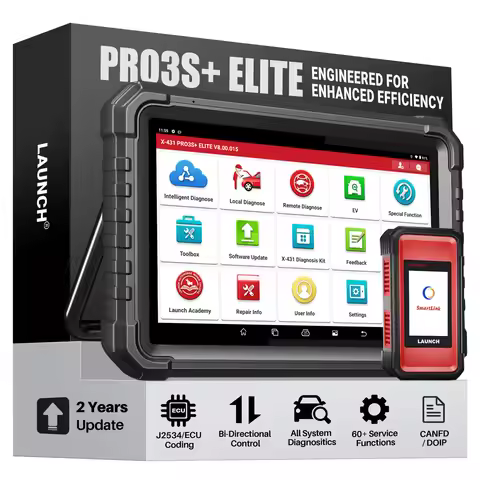 LAUNCH X431 PRO3S+ELITE Car Diagnostic Tool OBD2 Scanner J2534 ECU Coding Diagnose Topology Graph Vi