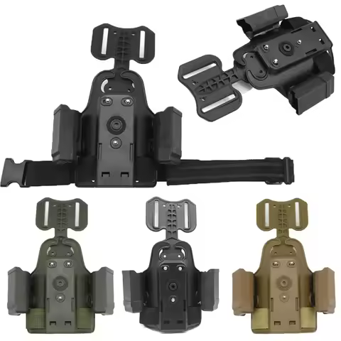 9mm Double Magazine Leg Gun Holster Platform Strap Belt Drop Thigh Holster Adapter Paddle for GL 17 