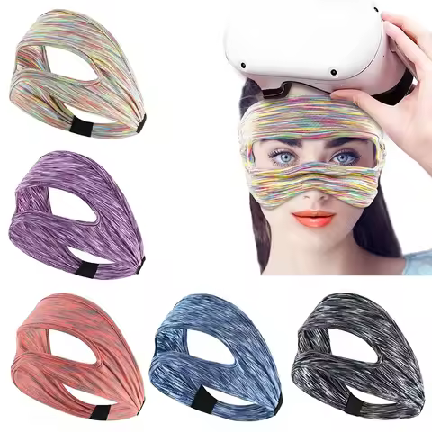 VR Eye Mask Cover for Meta Quest 3/Oculus Quest 2 Breathable Sweat Band Padding with Virtual Reality