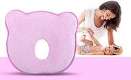 MOM CARE Baby Pillow for Round Head Shaping,Memory Foam Pillow for Newborn Baby (0-6 Months) Pink