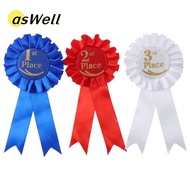 ASWELL Rosette Ribbon, Recognition Ribbons Blue,Red,White Ribbon Award Set, Honorable Ribbon