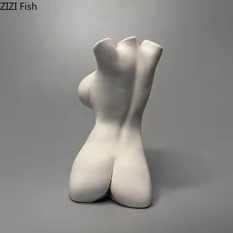 Human Body Chest Plaster Statue Desk Decoration Creative Figures Artwork Ornaments Characters Sculpt