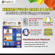 PVC Paper Sheets ID Card Material Fast Print A4 5 Sets Size 0.78 MM