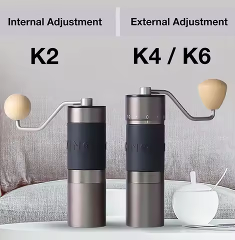 Kingrinder K2 / K4 / K6 Manual Coffee Grinder Portable Hand Mill 48mm SUS420 Stainless Steel Burr Gr