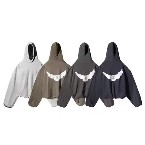 2025 Kanye West Hoodie Men Women 1:1 High Quality Dove Print Season 6 Oversized Hooded