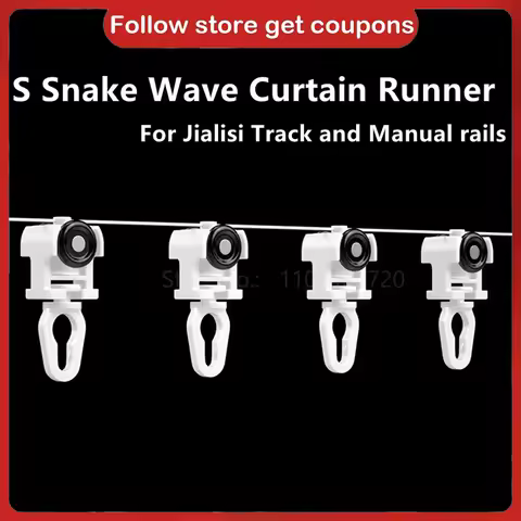 For Aqara Curtain Rail Hook For S Fold Curtains Snake Tape 6cm 7cm 8cm S-wave Curtain Line Runners W
