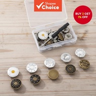 20pcs No-Sew Button Set for Denim - Punch-Free Waist Tightener, Adjustable Pants Size Reducer