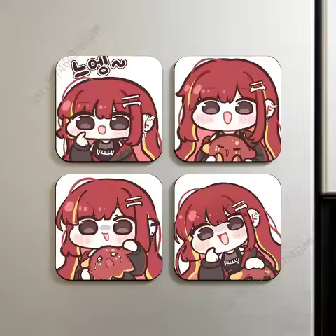 Cute A-Akane L-Lize Singer Square Decorative Fridge Magnets for Home Kitchen Office Whiteboard & Loc