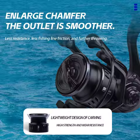 FISHINGFANS 800S 1000S 1500S 2000S 2500S Spinning Fishing Reel 5+1BB Carbon Frame Light Weight Spinn