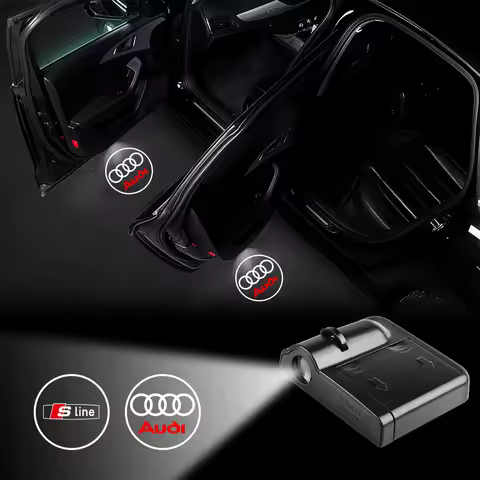 1/2Pcs LED Car Door Welcome Light Logo Laser Projector Lamp for Audi Sline A1 A3 A4 A5 A6 A7 A8 Q2 Q
