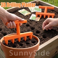 [24H Ship Out] 4Pcs 5-Hole Simultaneous Seed Planter with 3D Conical Head | Uniform Depth Control fo