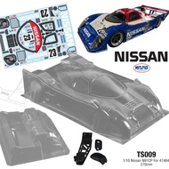 TS009 1/10 Nissan N91CP, Transparent PC Car Shell, Wheelbase 270mm-47484, with Tail Anime Merchandis