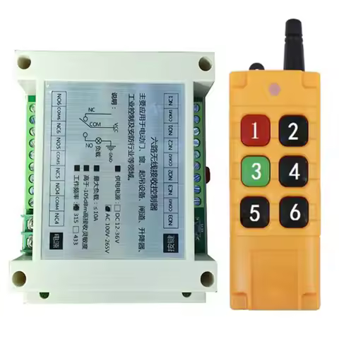 2000m AC110V 220V 250V 6CH 6 CH Wireless Remote Control LED Light Switch Relay Output Radio RF Trans