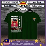 🔥Premium Cotton🔥 0ne Pi3c3 Monkey D.Luffy Baju Viral Lelaki Baju One Piece 100% Cotton Baju T shirt 
