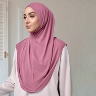 HULWA Purdah Tudung Sarung Labuh Berdagu Ironless Umrah Lycra Semua Saiz