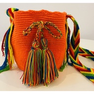 Wayuu Malaysia: Handmade Authentic Unique Colourful Cotton Wayuu Mochila Bag from Columbia (Small Si