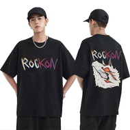 Anime Chainsaw Man T-shirt Hayakawa Aki Fox Devil Kon Print T Shirts Men Pure Cotton Tshirt Men's Manga Tees Male Streetwear XS-4XL-5XL-6XL