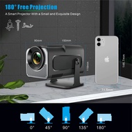 XGODY Gimbal 5 180 ° การหมุน 180 ° Android TV Smart Projector Native 1080P 4K ถอดรหัส 10000 Lumen อั
