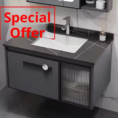 80cm Bathroom Vanity Cabinet Without Mirror, Meuble Vasque Salle De Bain Clearance Sale Spacious Sto