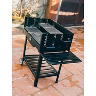 Jamestown ck350 outdoor standing charcoal grill with wheels