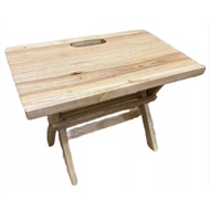KAYU Rehal RUBBER WOODEN TABLE (BIG - LARGE) Rehal Al-Quran Sitting Table Muqaddam Iqra Laptop Book 