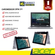 Acer Chromebook Spin 311 | N4120/4GB/32GB EMMC | (CP311-2H-C27N) (Silver) | IPS Touch Screen