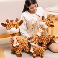 Cute Giraffe Scarf Stuffed Animal Lifelike Plushie Cloth Doll Companion Doll