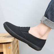 COD 2023 new non-slip flat bottom casual cloth shoes slip-resistant mens lazy shoes beautiful mens s