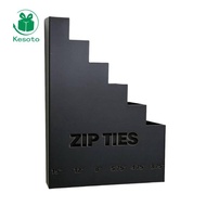 [Kesoto] Wall-Mounted Zip Tie Organizer Rack Printed Label Stepped Zip Zip Tie Holder