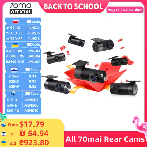 70mai Rear Cam RC06 RC11 RC12 RC14 RC22 Interior FC02 for 70mai 4K A810 A800SE 70mai A510 A200 A500S