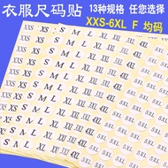 Clothes Size Sticker Size Label