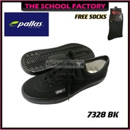 FREE SOCKS KASUT SEKOLAH PALLAS HITAM PALLAS JAZZ 7328 (BLACK SCHOOL SHOES PALLAS)