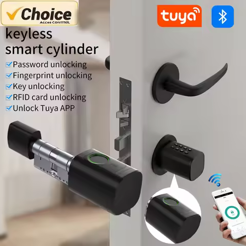 Tuya Smart Mortise Lock IP65 Biometric Fingerprint & NFC/APP Control Grade Security Cylinder Bolt Al