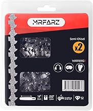 14 Inch Chainsaw Chains 3/8" LP Pitch .050" Gauge 52 Drive Links S52 (2 Chains)