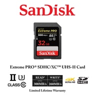 SanDisk Extreme PRO 32GB / 64GB / 128GB SDHC UHS-II U3 [Up to 300MB/s Read] SD Memory Card