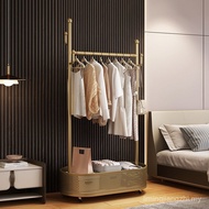 【FYS】Light Luxury Metal Hanger Room Floor Hanger Rack Bedside Hanging Clothes Handy Tool Household B