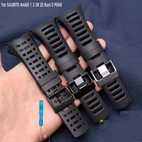 Rubber Watch band For Suunto watch strap Ambit 1/2/2S/2R/3 Sport/3 Run/3 PEAK Watches Replacement Wr