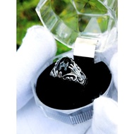 Permata Akik Yaman Hitam Asli Ring Silver 925 Budget