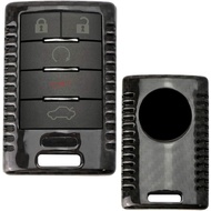 iJDMTOY Real/Genuine Gloss Black Carbon Fiber Key Fob Shell Cover, Compatible With Chevrolet 2014-20