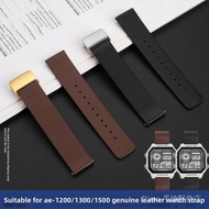 3/31✈AE1200 AE1300 AE1500 W-218H Replacement Strap 18mm - Genuine Leather Upgrade Strap Royal Vintag