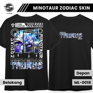 Kaos MLBB LANCELOT SKIN ZODIAC PISCES Mobile Legends Lengan Pendek Hitam Combed 24s Pria Wanita